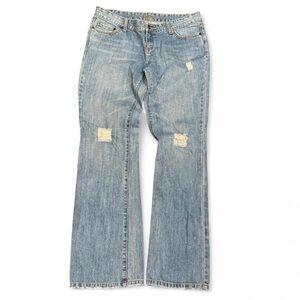 Y2K Bluenotes Distressed Faded Bootcut Low Rise Jeans